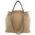 Hermès Bolsa Hermes Cabas PM Taupe Damier ebene