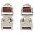 Hermès Orecchini Hermes Olympe PM Stud Earrings Argento Rosso