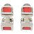 Hermès Brincos Hermes Olympe PM 500468FK Prata Vermelho