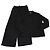 Autre Marque Set Camicia a Maniche Lunghe in Lino Nero e Pantaloni Aurelia 12 Storeez