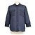 Camisa de gasa de seda azul marino con manga tres cuartos Prada