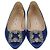 Manolo Blahnik Blue Satin Hangisi Flats