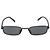 Prada Black Polarisierte Rechteckige Sonnenbrille Schwarz