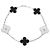 Van Cleef & Arpels Bracciale Vintage Alhambra 5 Motivi in Oro Bianco 18K Onice e Diamanti Nero D'oro