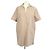Abito camicia a maniche corte in cotone e seta beige Tod's Marrone