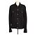 7 For All Mankind Trucker Jacke aus schwarzem Wildleder