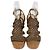 Sandali platform con cinturino alla caviglia in pelle intrecciata marrone e nera Jimmy Choo Nero