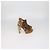 Sandali platform con cinturino alla caviglia in pelle intrecciata marrone e nera Jimmy Choo Nero - vista 3