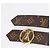Cinturón reversible LV Circle de piel y lona Monogram Louis Vuitton Castaño Negro - vista 5