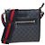 Borsa a tracolla Gucci in tela GG Supreme e pelle nera Nero