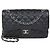 Borsa Chanel Jumbo Classic Double Flap in pelle caviar matelassé nera Nero