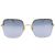Boucheron Gold.Blue Gradient Serpent Boheme Square Sunglasses Golden