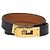 Hermès Pulsera Kelly Double Tour de piel negra Hermes Negro