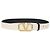 Cinturón reversible VLogo de piel martillada Valentino Negro, Blanco