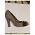 Décolleté Gucci in camoscio grigio con dettaglio GG - vista 5