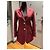 Blazer Gucci de lã borgonha com vivo branco e bordado de pássaro Bordeaux - vista 2