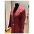 Blazer Gucci de lã borgonha com vivo branco e bordado de pássaro Bordeaux - vista 9