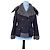 Christian Dior kurze braune Baumwolljacke mit Kunstfellfutter
