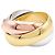 Anillo Cartier, "Trinity", oro amarillo, oro blanco, oro rosa. - vista 2
