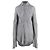Autre Marque Camicia lunga Diliborio in cotone grigio con ricami