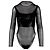 Autre Marque Leotardo semi-transparente con lentejuelas Negro