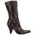 Autre Marque Sergio Amaranti Lederstiefel Braun Schlangenmuster