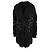 Autre Marque Diliborio Black Embroidered Coat with Eco-Fur