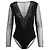 Gianfranco Ferré Body ricamato semi-trasparente Nero