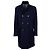 Autre Marque Doppelreihiger Strickmantel Blau