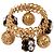 Autre Marque Collection Privée Armband mit Anhängern Golden - Ansicht 2