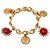 Autre Marque Collection Privée Armband mit roten Anhängern