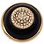 Autre Marque Broche Collection Privée Preto e Dourado com Strass