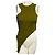 Autre Marque Top asimétrico sin mangas de crepé Mugler Khaki Green Verde