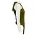 Autre Marque Top asimétrico sin mangas de crepé Mugler Khaki Green Verde - vista 2
