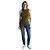 Autre Marque Top asimétrico sin mangas de crepé Mugler Khaki Green Verde - vista 4