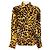 Stella Mc Cartney Blusa de seda Stella McCartney con estampado de leopardo Tan / Black Camello