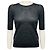 Gabriela Hearst Chryse Kurzarm-Pullover mit Rundhalsausschnitt in Anthrazitgrau