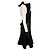 Michael Kors Collection Black / Nude Cocktailkleid aus Spitze mit Rüschen Schwarz - Ansicht 2