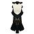 Michael Kors Collection Black / Nude Cocktailkleid aus Spitze mit Rüschen Schwarz - Ansicht 3