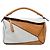 LOEWE Medium Puzzle Satchel aus bicolor Kalbsleder in Braun