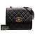 Borsa a tracolla Chanel XL CC trapuntata in pelle d'agnello nera, quadrata con patta singola Nero - vista 8