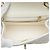 Bolsa Tiracolo Chanel Mini Square Classic em pele de cordeiro branca com aba simples Branco - vista 4