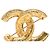 Broche de filigrana Chanel CC chapado en oro Dorado - vista 3