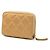 Portamonete Zippy Chanel CC in pelle di agnello matelassé dorata D'oro - vue 2