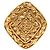 Chanel CC vergoldete Brosche mit Diamantgravur Golden