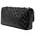 Borsa a tracolla Chanel Jumbo in vernice nera con simboli portafortuna embossed Nero - vista 2