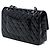 Bolso de hombro Chanel Medium Classic Double Flap de charol negro - vista 2