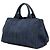 Borsa Tote Prada Denim Canapa Logo Blu - vista 2