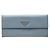 Prada Saffiano Continental Langbrieftasche blau