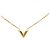 Collier Essential V Louis Vuitton plaqué or Doré